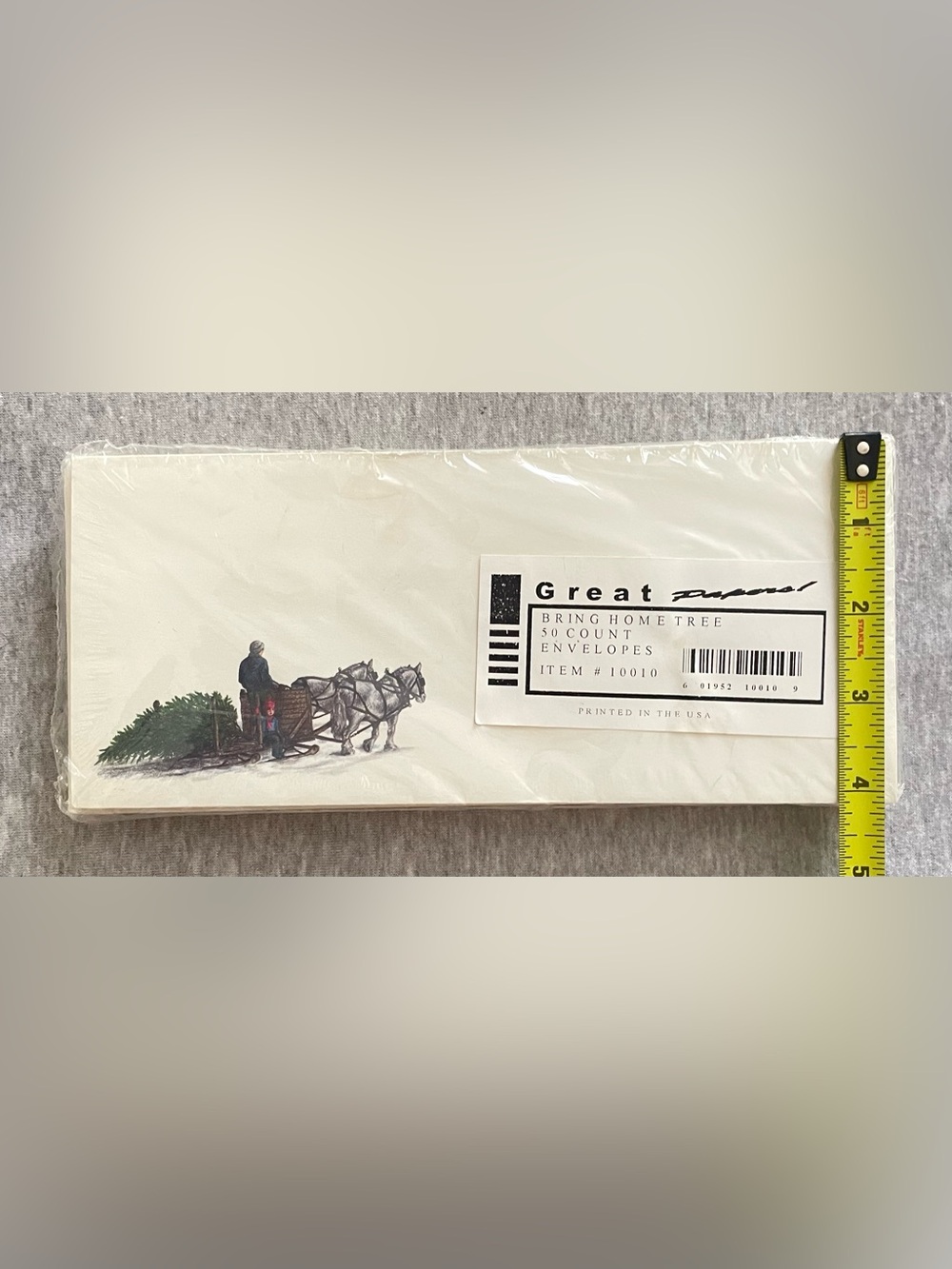 Bring Home Tree Great Paper Vintage Envelopes with Horse-Drawn Tree Illustration